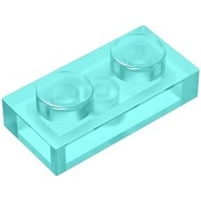 Classic Building Plate 1x2, 100 Piece Bulk Plates, Compatible with Lego Parts and Pieces 3023, Creative Play Set - 100% Compatible with All Major Brick Brands(Colour:Apricot Yellow)