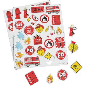 Fun Express Fire Safety Foam Shapes - 300 Pieces - Educational and Learning Activities for Kids