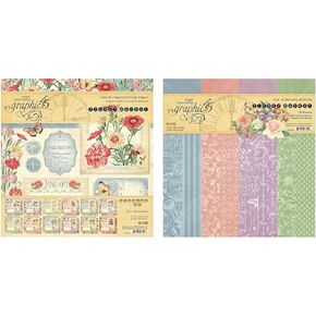 جرافيك 45 مجموعة فلاور ماركت - مجموعة 12 × 12 + عبوة ورقية مزدوجة الجوانب 12 × 12 in Kuwait