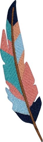 Simplicity 19320100097 Feather Iron On Applique Patch for Clothes, Backpacks, and Accessories, 1" W x 4.25" L (Pack of 2) in Saudi Arabia