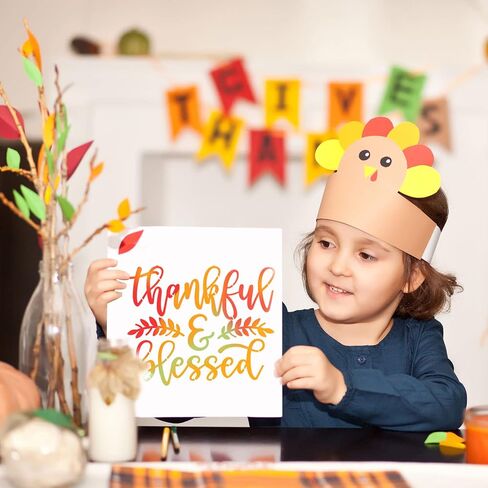 Whaline 12Pcs Fall Thanksgiving Stencil for Painting Pumpkin Autumn Leaves Squirrel Drawing Templates Stencils Reusable Blessed Give Thanks Harvest Stencil for DIY Art Craft Farmhouse Decoration in Saudi Arabia