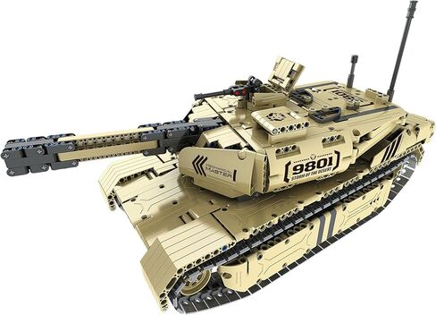 لعبة تركيب بريكس بريكس بريموت كنترول من بو تويز، 1276 قطعة معركة عسكرية "ستورم اوف ذا ديزارت" طقم دبابة مع بطارية قابلة لإعادة الشحن، بناء الألعاب بنفسك in Kuwait