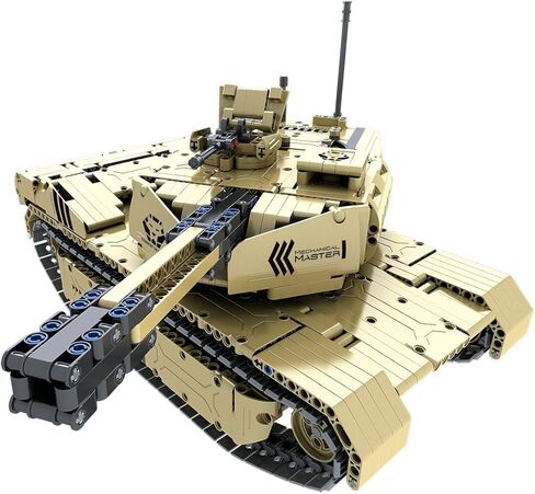 لعبة تركيب بريكس بريكس بريموت كنترول من بو تويز، 1276 قطعة معركة عسكرية "ستورم اوف ذا ديزارت" طقم دبابة مع بطارية قابلة لإعادة الشحن، بناء الألعاب بنفسك in Kuwait
