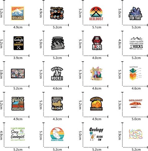 مجموعة ملصقات جيولوجية مكونة من 62 قطعة، ملصقات مقاومة للماء من الفينيل الصخري الجيولوجي لزجاجة المياه، والكمبيوتر المحمول، والهاتف، ولوح التزلج، وسجل القصاصات، وهدايا ممتصة للصدمات للأطفال والمراهقين والبالغين لمحبي الحفلات in Kuwait