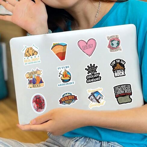 مجموعة ملصقات جيولوجية مكونة من 62 قطعة، ملصقات مقاومة للماء من الفينيل الصخري الجيولوجي لزجاجة المياه، والكمبيوتر المحمول، والهاتف، ولوح التزلج، وسجل القصاصات، وهدايا ممتصة للصدمات للأطفال والمراهقين والبالغين لمحبي الحفلات in Kuwait