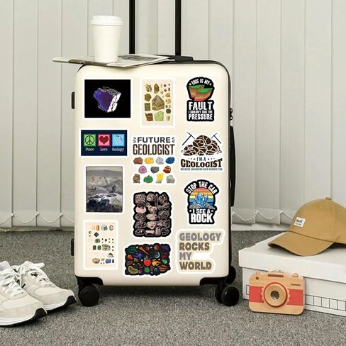 مجموعة ملصقات جيولوجية مكونة من 62 قطعة، ملصقات مقاومة للماء من الفينيل الصخري الجيولوجي لزجاجة المياه، والكمبيوتر المحمول، والهاتف، ولوح التزلج، وسجل القصاصات، وهدايا ممتصة للصدمات للأطفال والمراهقين والبالغين لمحبي الحفلات in Kuwait