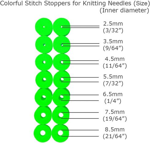 سدادات مخيطة متعددة الألوان ZH سدادات إبر ✿ 5/3.5/4.5/5.5/6.5/7.5/8.5مم للحياكة/السروكيه/إلخ. هدية للحياكة. in Kuwait