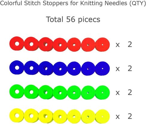 سدادات مخيطة متعددة الألوان ZH سدادات إبر ✿ 5/3.5/4.5/5.5/6.5/7.5/8.5مم للحياكة/السروكيه/إلخ. هدية للحياكة. in Kuwait