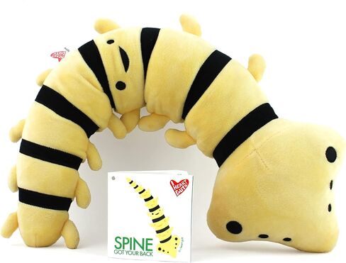 I Heart Guts Spine Plush - Got Your Back - Stuffed Flexible Backbone Vertebrae Pillow - Anatomy Toy Get Well Gifts for Spine Surgery, Spinal Cord Injury, Scoliosis, Orthopedic Doctors, & Chiropractors in Saudi Arabia