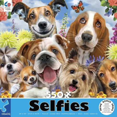 Ceaco - Selfies - Puppy Love - 550 Piece Jigsaw Puzzle in Saudi Arabia
