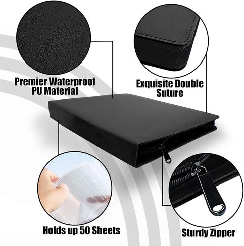 Trading Card Binder, 9-Pocket Card Collector Holder Album with 50 Sleeves Holds Up to 900 Cards, Storage Carrying Book Case for Baseball Football and Game Cards, Collection Toy Gift for Boys and Girls (Green) in Kuwait