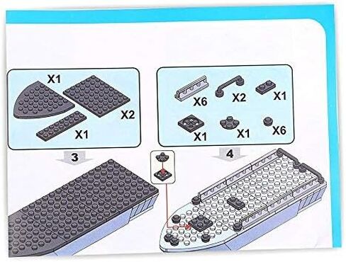 كوجو العاب بناء سفينة حربية للجيش، العاب قارب دورية للاولاد 6-12، مجموعة مكعبات بناء ذاتية الصنع، 193 قطعة in Kuwait