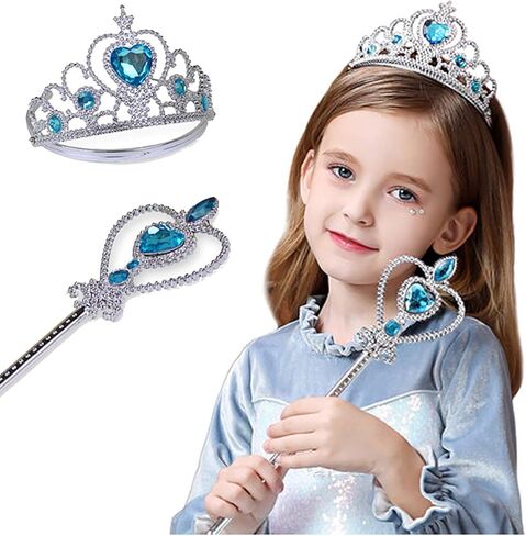 زينة كعكة عيد ميلاد سعيد للبنات لتزيين كعكة الثلج 27 قطعة على شكل ندفات ثلج لتزيين حفلات عيد ميلاد الفتيات هدية عيد ميلاد سعيد مع مجموعة تيجان وعصا in Kuwait