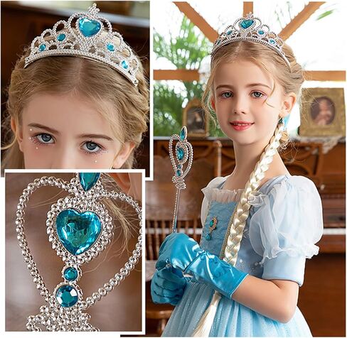 زينة كعكة عيد ميلاد سعيد للبنات لتزيين كعكة الثلج 27 قطعة على شكل ندفات ثلج لتزيين حفلات عيد ميلاد الفتيات هدية عيد ميلاد سعيد مع مجموعة تيجان وعصا in Kuwait