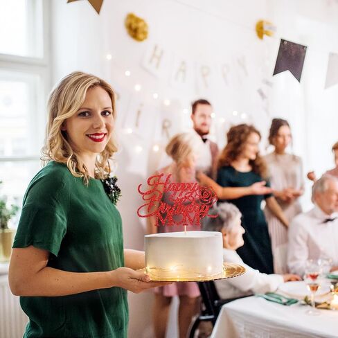 Happy Birthday Mom Cake Topper, Happy Mother’s Day party decorations, Mom Birthday Cake Decor, Mother Theme Party Supplies in Kuwait