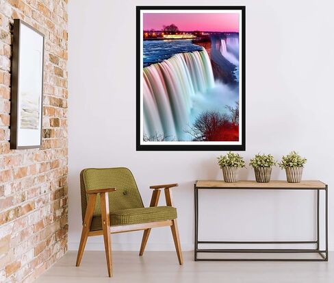 Rovepic 5D Diamond Painting Kits Waterfall Forest Round Full Drill, DIY Paint with Diamonds Art Landscape Crystal Rhinestone Cross Stitch for Home Office Wall Crafts Decorations 12×16 Inch in Kuwait