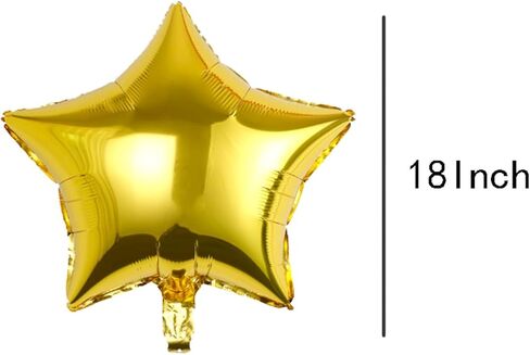 10 قطع بالون من رقائق الألومنيوم على شكل نجمة ذهبية مقاس 18 بوصة بالونات مايلر من رقائق الألومنيوم لتزيين عيد الميلاد السعيد in Kuwait