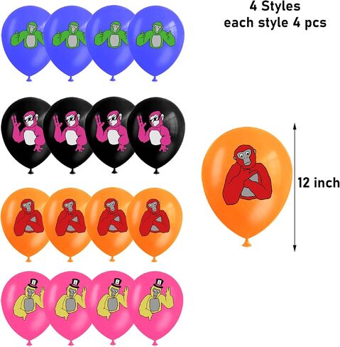 مجموعة زينة عيد الميلاد من هونج شينج فو مع لافتة وبالونات وتعليق حلزوني، مناسبة لمستلزمات الحفلات بطابع غوريلا in Kuwait