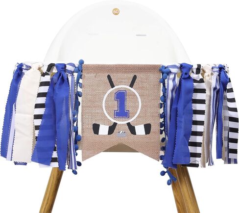 لافتة كرسي مرتفع للهوكي - زينة عيد الميلاد الأول/الأول للهوكي، كرسي مرتفع للهوكي الأول/الأول، ديكور حفلات عيد الميلاد الأول من العام، لافتة سماش لعيد الميلاد الأول للهوكي in Kuwait