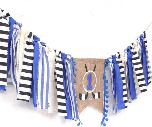 لافتة كرسي مرتفع للهوكي - زينة عيد الميلاد الأول/الأول للهوكي، كرسي مرتفع للهوكي الأول/الأول، ديكور حفلات عيد الميلاد الأول من العام، لافتة سماش لعيد الميلاد الأول للهوكي in Kuwait