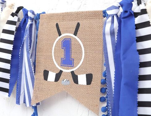 لافتة كرسي مرتفع للهوكي - زينة عيد الميلاد الأول/الأول للهوكي، كرسي مرتفع للهوكي الأول/الأول، ديكور حفلات عيد الميلاد الأول من العام، لافتة سماش لعيد الميلاد الأول للهوكي in Kuwait