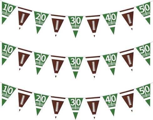 Jmkcoz 3 Pack Football Party Supplies American Football Pennant Bunting Banner for Birthday Game Day Sports Party Decorations in Saudi Arabia