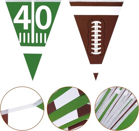 Jmkcoz 3 Pack Football Party Supplies American Football Pennant Bunting Banner for Birthday Game Day Sports Party Decorations in Saudi Arabia