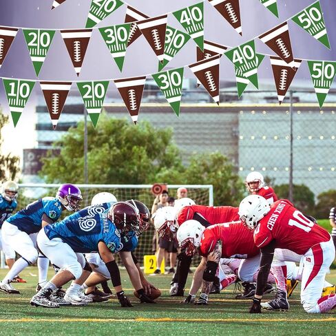 Jmkcoz 3 Pack Football Party Supplies American Football Pennant Bunting Banner for Birthday Game Day Sports Party Decorations in Saudi Arabia