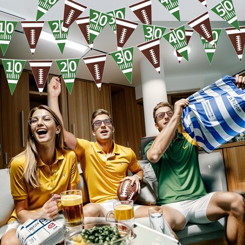 Jmkcoz 3 Pack Football Party Supplies American Football Pennant Bunting Banner for Birthday Game Day Sports Party Decorations in Saudi Arabia