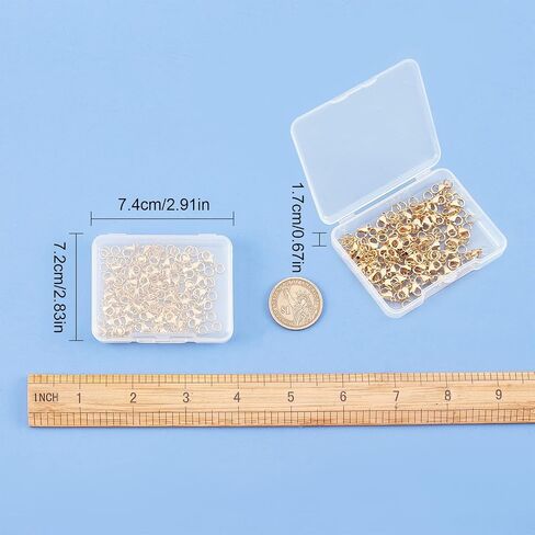 SUNNYCLUE 1 Box 120Pcs 18K Gold Plated 4 Size Lobster Clasp Jump Rings Stainless Steel Lobster Claw Clasp 9mm 10mm 12mm 15mm Jewelry Findings for DIY Bracelet Keychain Making in Kuwait