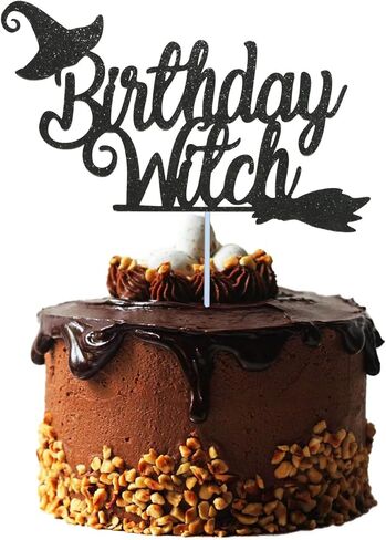 زينة كعكة الساحرة لعيد الميلاد، زينة كعكة الساحرة الهالوين اللامعة، زينة كعكة عيد ميلاد الساحرات لتزيين حفلات عيد الميلاد للبنات والاطفال in Kuwait