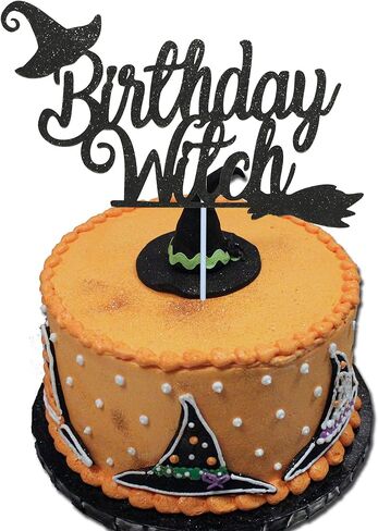 زينة كعكة الساحرة لعيد الميلاد، زينة كعكة الساحرة الهالوين اللامعة، زينة كعكة عيد ميلاد الساحرات لتزيين حفلات عيد الميلاد للبنات والاطفال in Kuwait