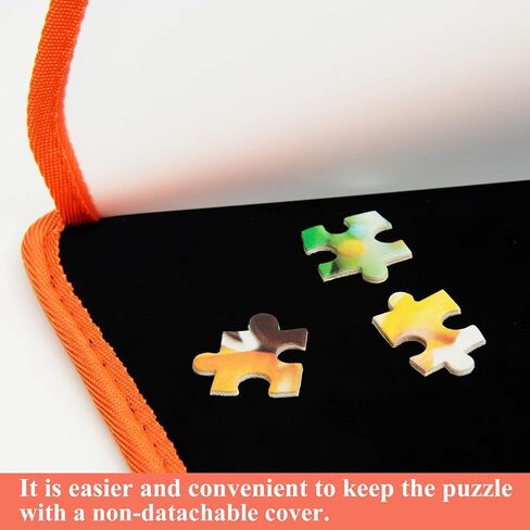 Becko US Jigsaw Puzzle Board with Dustproof Cover for Puzzles Up to 1000 Pieces Portable Puzzle Mat for Puzzle Storage Puzzle Saver, Non-Slip Surface (Black) in Kuwait
