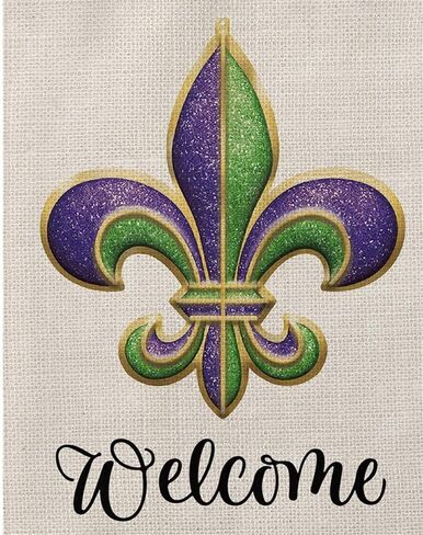 مجموعات الرسم الماسي 5D للبالغين - مرحبًا بك فلور دي ليز هاوس، ماردي غرا، فنون الماس الكاملة 12 × 16 بوصة in Kuwait