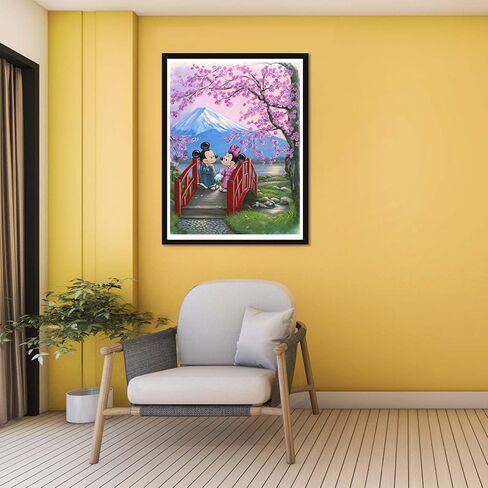 PALODIO DIY 5D مجموعة اللوحة الماسية للبالغين الفأر الكرتون الماس اللوحة الماس التطريز اللوحة الحرفية ديكور المنزل الجدار (الماس الفن 12 × 16 بوصة) in Kuwait