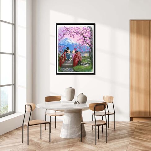 PALODIO DIY 5D مجموعة اللوحة الماسية للبالغين الفأر الكرتون الماس اللوحة الماس التطريز اللوحة الحرفية ديكور المنزل الجدار (الماس الفن 12 × 16 بوصة) in Kuwait