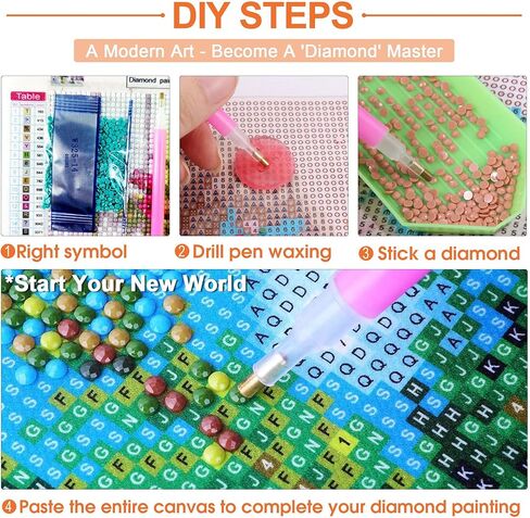 PALODIO DIY 5D مجموعة اللوحة الماسية للبالغين الفأر الكرتون الماس اللوحة الماس التطريز اللوحة الحرفية ديكور المنزل الجدار (الماس الفن 12 × 16 بوصة) in Kuwait