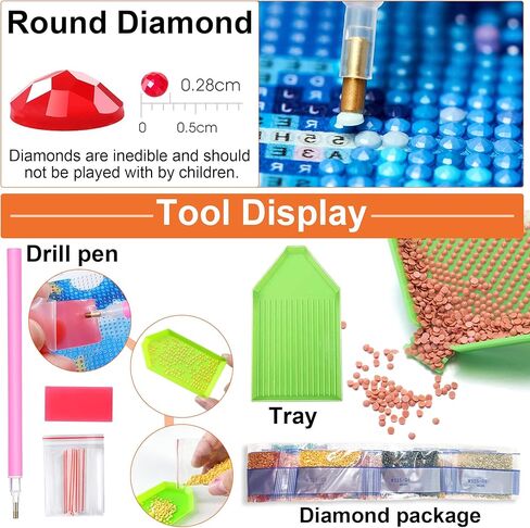 PALODIO DIY 5D مجموعة اللوحة الماسية للبالغين الفأر الكرتون الماس اللوحة الماس التطريز اللوحة الحرفية ديكور المنزل الجدار (الماس الفن 12 × 16 بوصة) in Kuwait