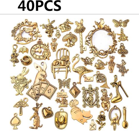 Alice in Wonderland Charms Fairy Tales Rabbit Watch Teapot Pendants Necklace Bracelet Charms for DIY Jewelry Making in Kuwait