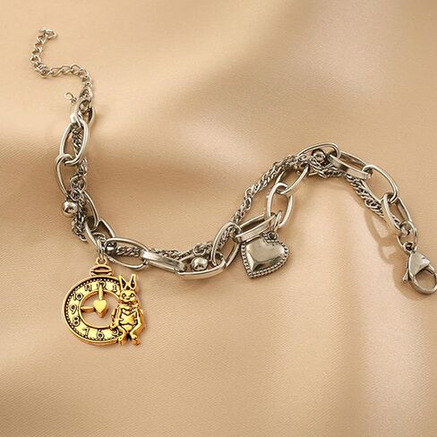 Alice in Wonderland Charms Fairy Tales Rabbit Watch Teapot Pendants Necklace Bracelet Charms for DIY Jewelry Making in Kuwait