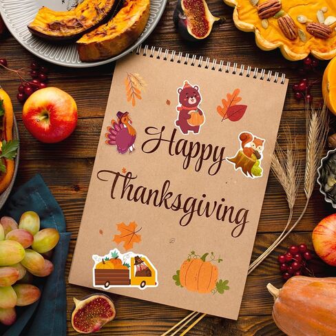 ملصقات عيد الشكر للأطفال، ملصقات زينة عيد الشكر، ملصقات الخريف للأطفال، 16 ورقة ملصقات ديك رومي لعيد الشكر السعيد لأظرف بطاقات الهدايا، لوازم الفصول الدراسية لحفلات عيد الشكر in Kuwait