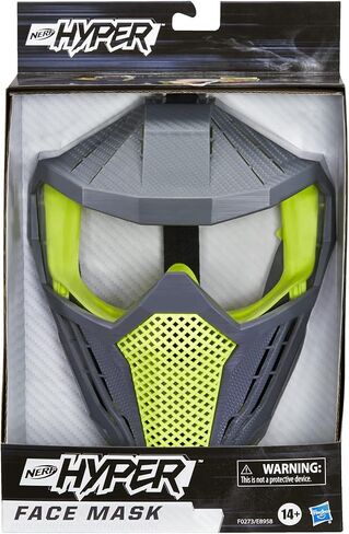NERF Hyper Face-Mask - Breathable Design, Adjustable Head Strap, Green Team Color - for Teens,-Adults in Kuwait