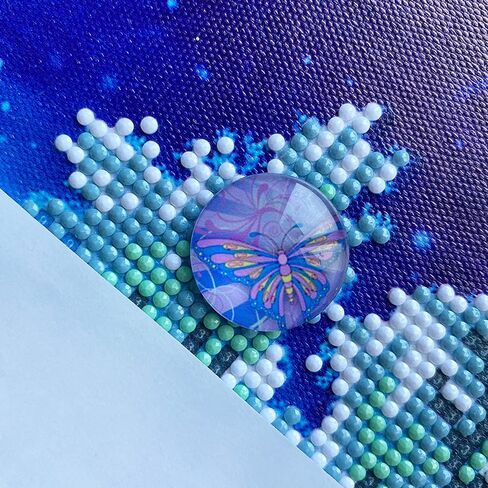 6 قطع غطاء زجاجي فراشة للطلاء الماسي، حامل غطاء مغناطيسي، ملحقات أدوات فنية ألماسية in Kuwait