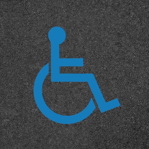 استنسل ADA Handicap ICON مقاس 39 بوصة لطلاء علامات ساحة انتظار السيارات | رمز الكرسي المتحرك فقط | قالب من الورق المقوى الفاخر القابل لإعادة الاستخدام للمعاقين مصنوع من الورق المقوى المعاد تدويره | صنع فى أمريكا in Saudi Arabia