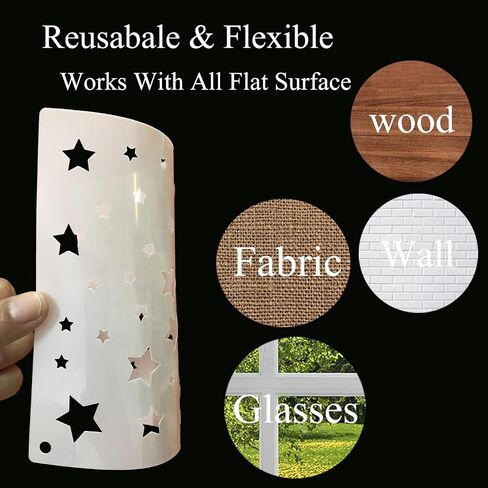 13 Pcs Moon Star Stencil Clouds Stencil Reusable Star Planet Plastic Sun Stencil for Painting on Wood Wall Notebook Drawing Painting Craft Project in Saudi Arabia