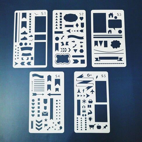 مجموعة 24 قطعة من استنسل المجلات للأطفال المراهقين مقاس 4 × 7 بوصة دفتر قصاصات دفتر يوميات قوالب رسم DIY لمخطط مذكرات رصاصة من RuiChy in Kuwait