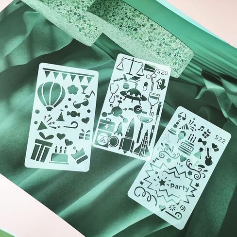 مجموعة 24 قطعة من استنسل المجلات للأطفال المراهقين مقاس 4 × 7 بوصة دفتر قصاصات دفتر يوميات قوالب رسم DIY لمخطط مذكرات رصاصة من RuiChy in Kuwait