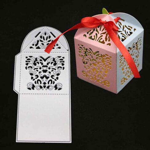 Adies, Hollow Gift Box Bag Metal Die Cuts,Butterfly Wedding Candy Gift Box Cutting Dies Cut Stencils DIY Scrapbooking Photo Album Decorative Embossing Paper Card Making, 61x143MM2.4 inchx5.62 inch in Saudi Arabia