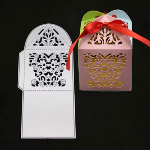 Adies, Hollow Gift Box Bag Metal Die Cuts,Butterfly Wedding Candy Gift Box Cutting Dies Cut Stencils DIY Scrapbooking Photo Album Decorative Embossing Paper Card Making, 61x143MM2.4 inchx5.62 inch in Saudi Arabia