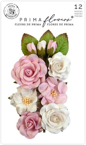 مجموعة افيك امور من بريما ماركيتنج - عبوة لهواة الجمع مع وسادة ورقية مقاس 12 × 12 انش وطبعة ايفيميرا وبطاقات وتذاكر ولوح خشب مضغوط وزهور in Kuwait